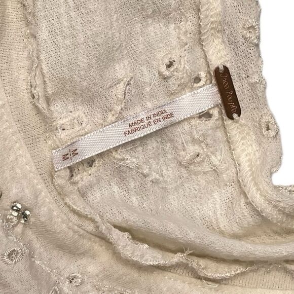Free People medium‎ boho hippie short sleeve top - Picture 6 of 7